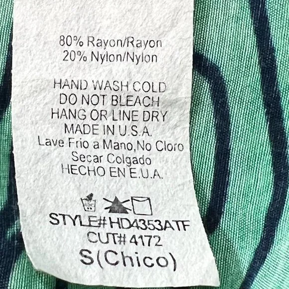 Needle & Thread Green & Blue Graphic Abstract Print Dress Size Small - Picture 7 of 7